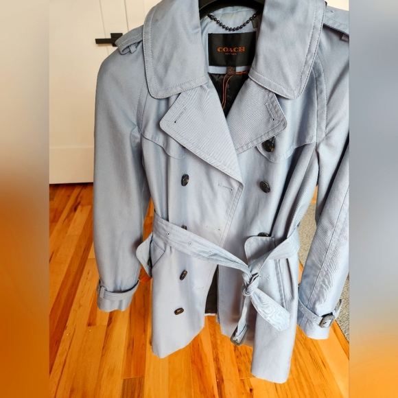 Coach light blue trench size 8 - Picture 4 of 7